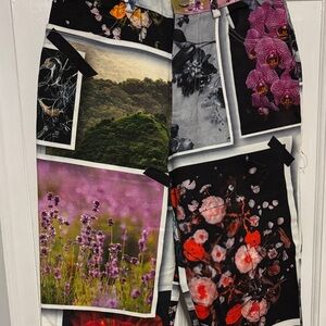 Colorful Scenic Print Women's Straight Leg Jeans